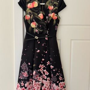 Ted Baker Fredica Peach Blossom Faux-Wrap Dress